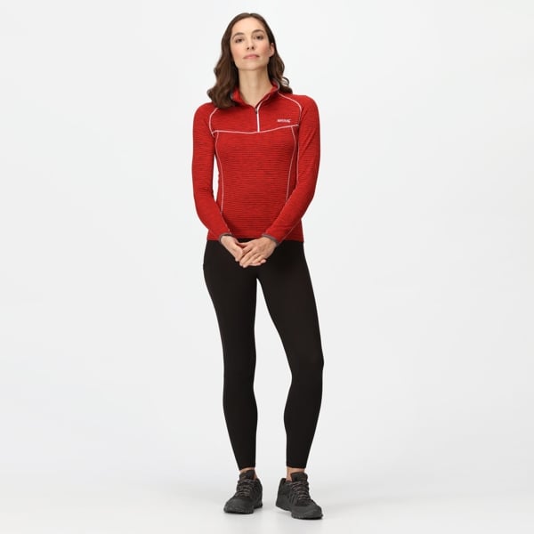 Regatta Yonder Half Zip Women's Quick Drying Running Fleece Top - Rumba Red