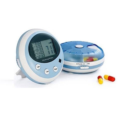Pivotell Minitell Electronic Pill Reminder – with up to 5 Audio and/or Vibrating Alarms per Day