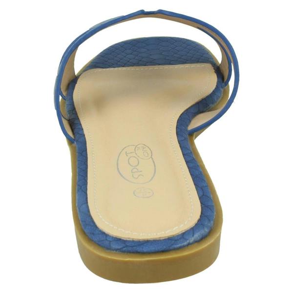 Spot On Ladies Spot On Croc Print Mules F00298