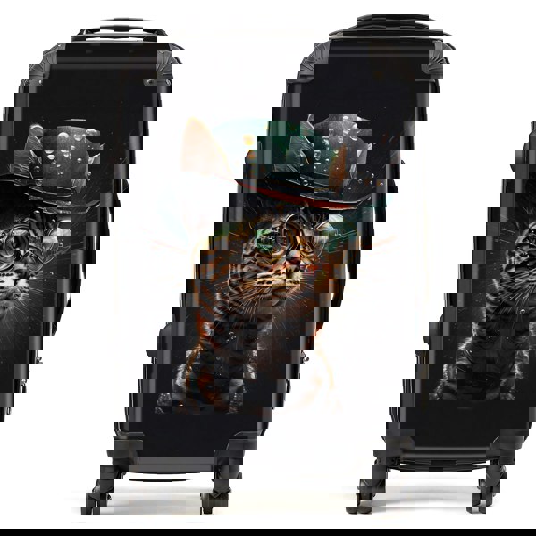 Warren Reed Bengal Cat Face Glasses And Hat Splashart Suitcase