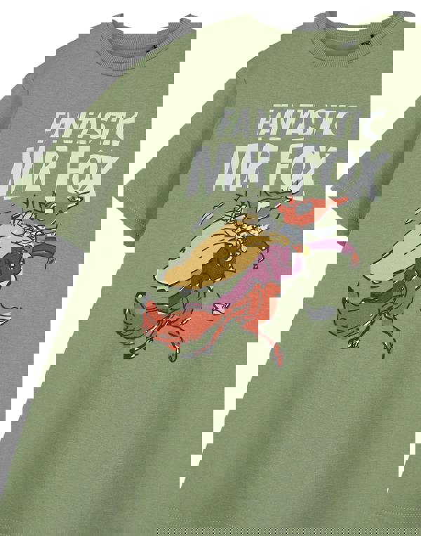 Roald Dahl Unisex Kids Green Fantastic Mr Fox Short Sleeved T-Shirt