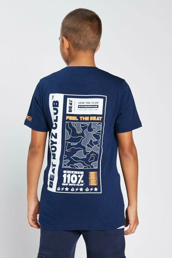 Beat Boyz Club Flyer T-Shirt - Navy