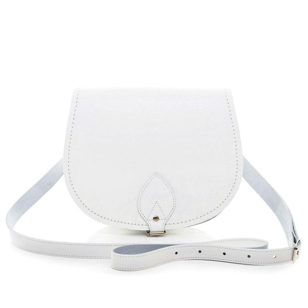 White Leather Saddle Bag - Saddle Bag - Zatchels