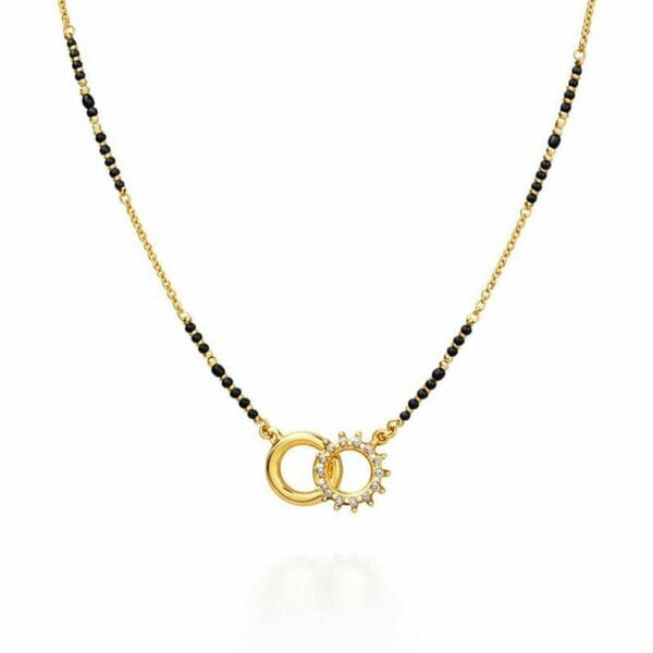 The Colourful Aura Delicate Twin Ring Dokiya Mangalsutra Necklace– Modern Symbolism