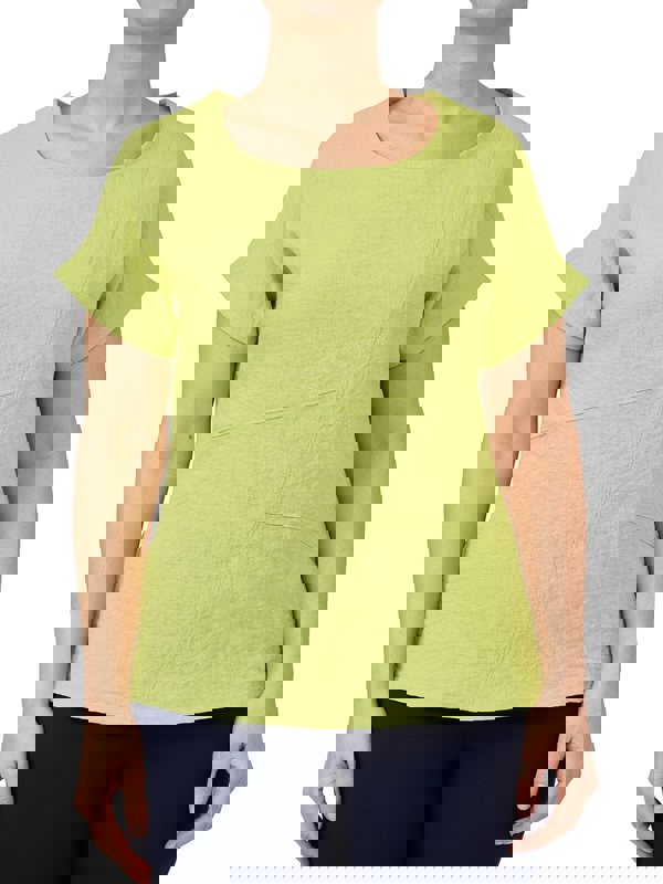 PennyPlain Crosshatch Top - Pistachio