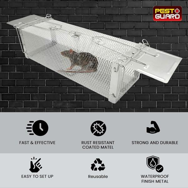 Pest Guard Humane Rat Trap Cage Live Rat Mouse Traps Catch & Release Rats Mice Rodents Pests Reusable Squirrel Cage