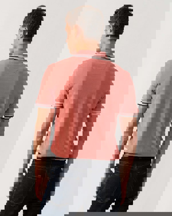 BOSS Green Paddy Mens Cotton-Piqué Polo Shirt with Contrast Logo - Medium Pink 667