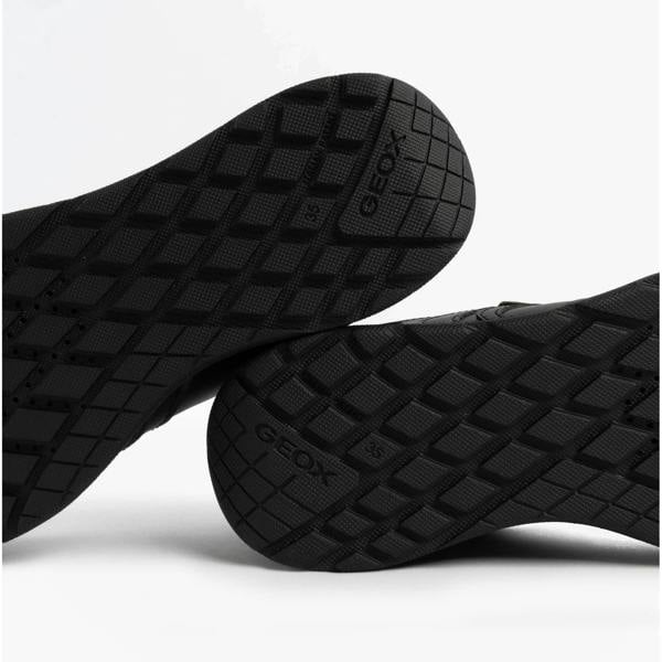 Geox GEOX J RANN-E BOY Unisex Kids Touch Fasten Trainers Black