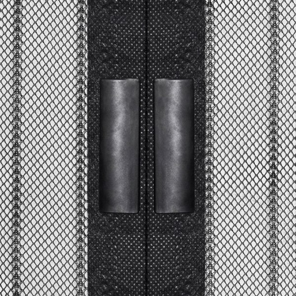 Berkfield Insect Door Curtains 2 pcs with Magnet Blocks Black 230x160 cm