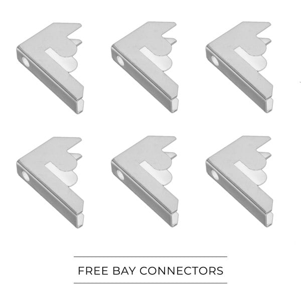 Monster Racking 3 x E-Rax White Metal Racking Units