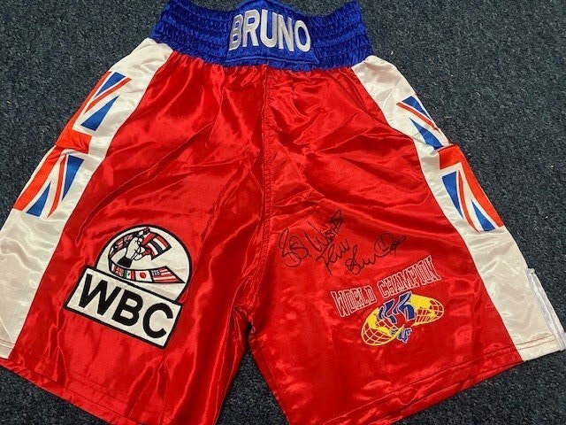 Frank Bruno Boxing Frank Bruno replica signed trunks