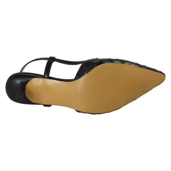 Spot On Ladies Spot On Woven Low Heel Shoes F00488
