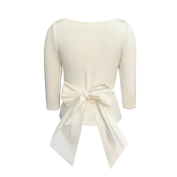 Frock Tails Primrose Top with Bow - Cream