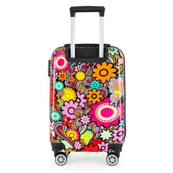 Infinity Luggage Hard Shell Printed Cabin Suitcase 35 x 23.5 x 56 cm Luggage Suitable for Easyjet, Ryanair, Wizzair