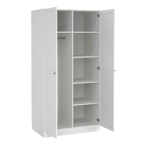 Wyld Haus Cherryfern White Wooden Wardrobe 2 Frame Doors