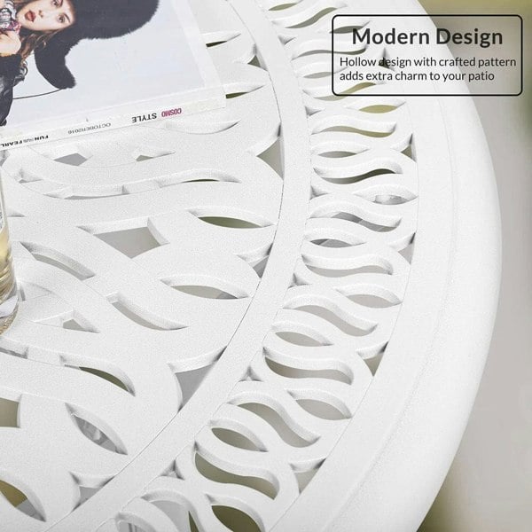 Garden Bistro Table Round Hollow Table with Parasol Hole Garden Dining Tables Living and Home