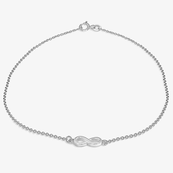 T. H. Baker Sterling Silver 26cm Infinity Anklet 8.23.7195