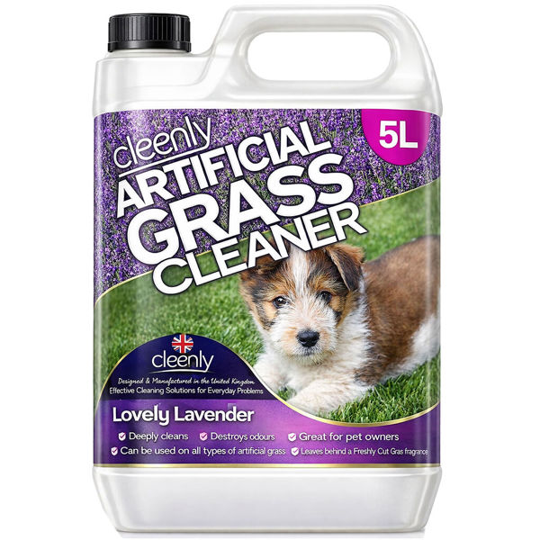 Cleenly Artificial Grass Cleaner for Dogs - Eliminates Pet Stains and Odours - Lavender Fragrance 5L