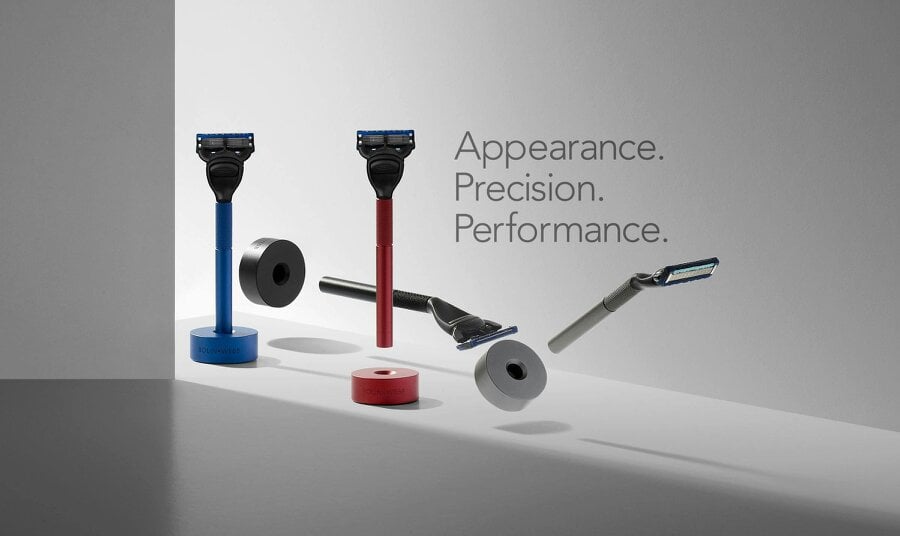 Bolin Webb Generation Blue Shaving Set with Stand - Gillette Fusion Razor