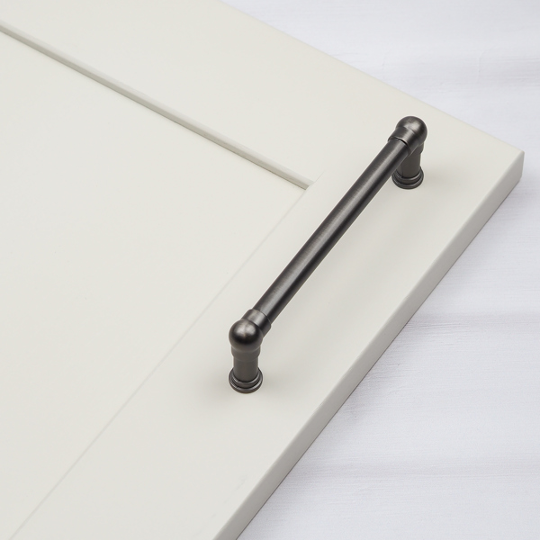 Handle & Home Brushed Grey Industrial Pipe Style Cabinet D Bar Handles