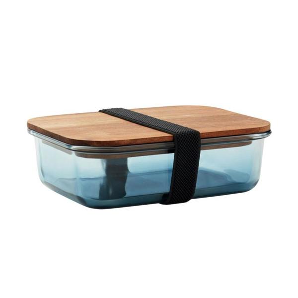 MidOcean Vitrio Lunch Glass 800ml Lunch Box - Transparent Blue - 