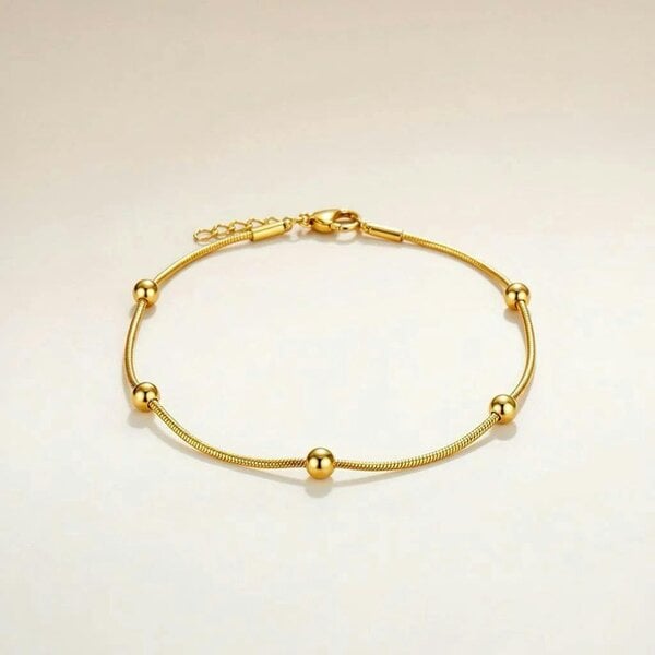 The Colourful Aura Ball beaded Charm Slim Thread Bracelet
