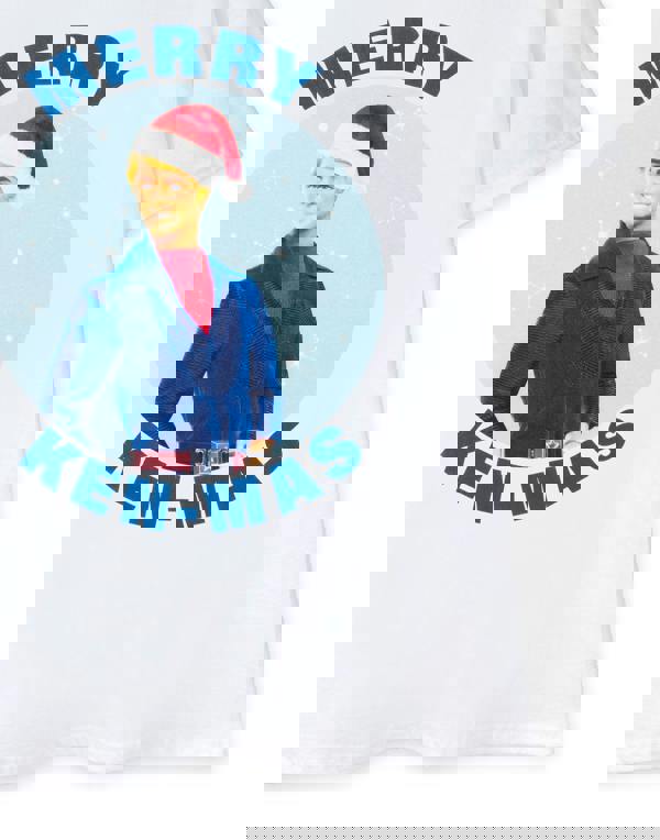 Barbie Mens White Ken Merry Kenmas Short Sleeved T-Shirt