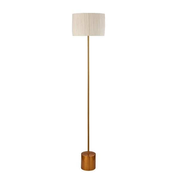 Lighting Collection RAFFIA FLOOR LAMP WHITE & GOLD