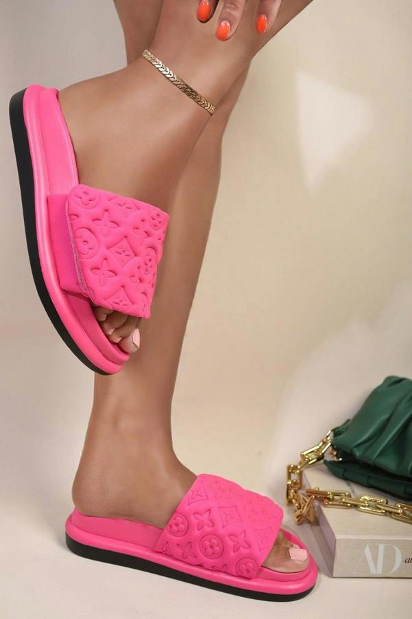 Josie Flatform Sandals - Fuschia