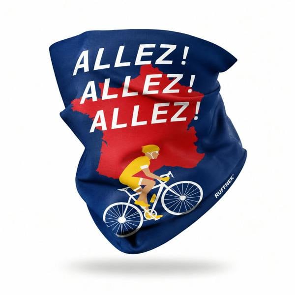 RUFFNEK ALLEZ! French Cycle Tour Neck Gaiter Snood | RUFFNEK® 2026 Version