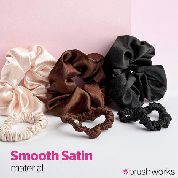 Brushworks Everyday Satin Scrunchie Set