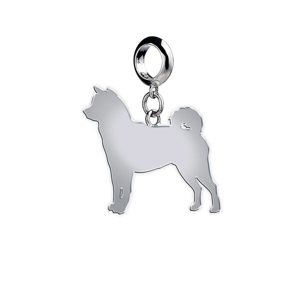 Mylee London Akita Inu Silhouette Silver Charm