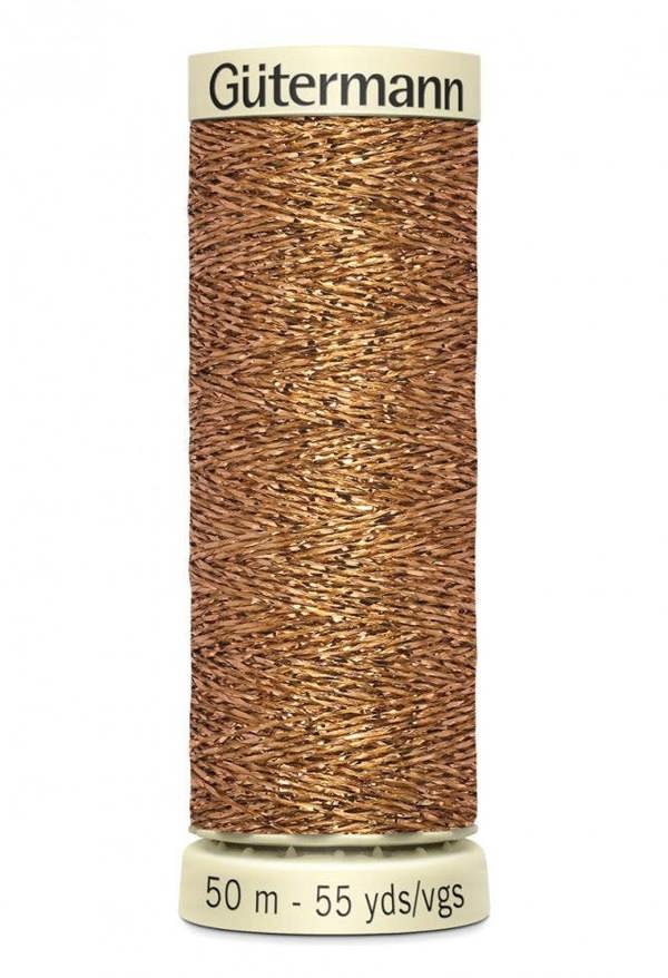 Gutermann Metallic Effect Thread 50m Polyamide, Polyester Thread Suitable For Dressmaking