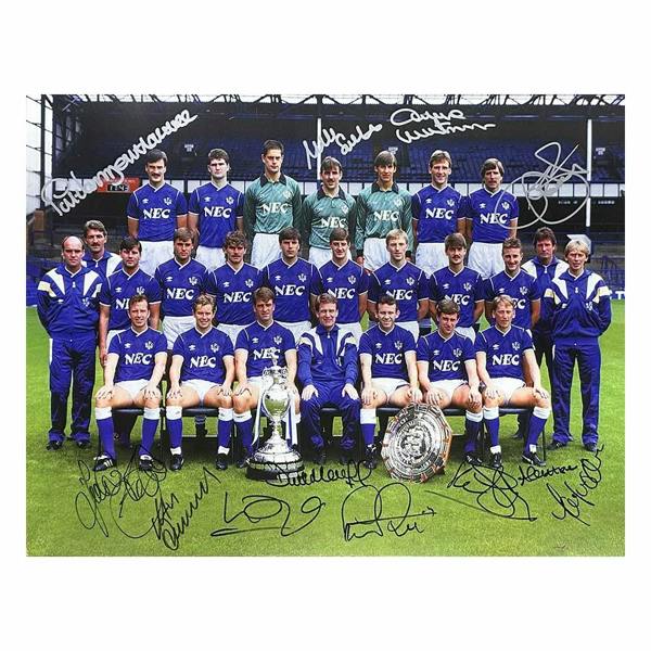Unbranded Everton 1987 Champions photo signed by 12 — Premium framing