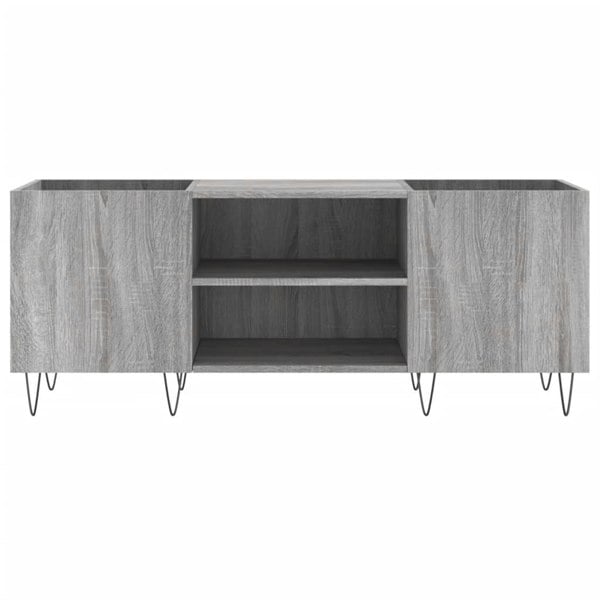 Berkfield Record Cabinet Grey Sonoma 121x38x48 cm Engineered Wood