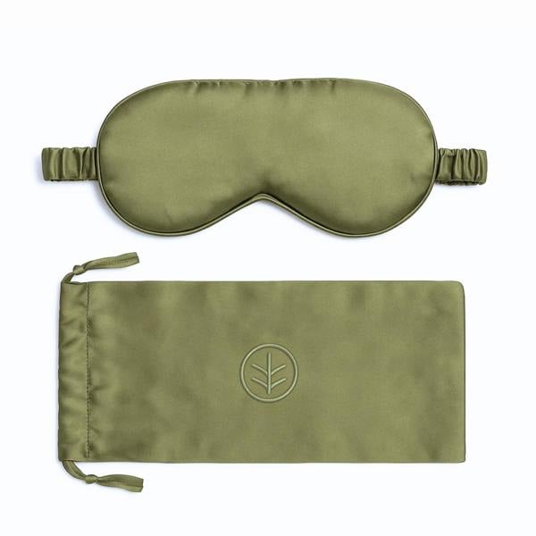 Ethical Bedding Essential Silk Sleep Eye Mask in Sage (Eucalyptus Silk)