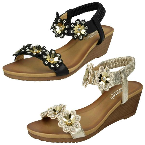 Savannah Ladies Savannah Mid Wedge Sandals