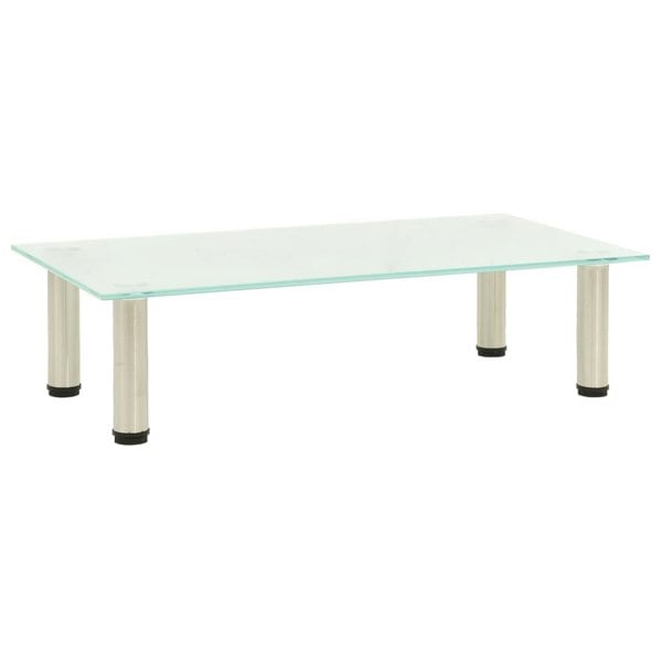 Berkfield TV Stand Frosted 60x35x17 cm Tempered Glass