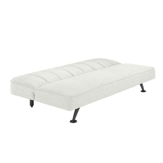 Wyld Haus Malahide Upholstered Ivory Boucle Tufted Sofa Bed Black Metal Legs - Single