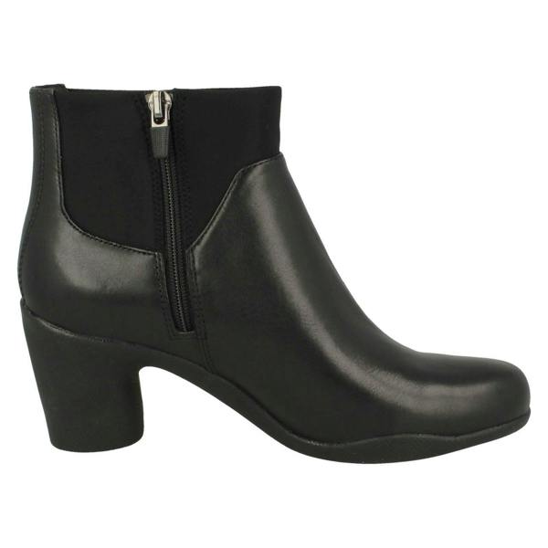 Clarks Ladies Clarks Smart Ankle Boots Un Rosa Mid