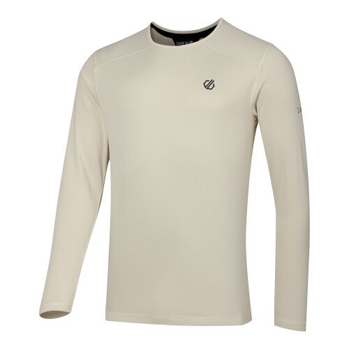 Dare 2B Mens Ventura Grid Crew Neck Fleece Top - Almond Milk