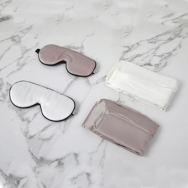 White Lotus Beauty 100% Mulberry Silk Pillowcase and Eye Mask Set Cruelty Free