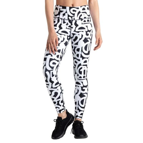 Dare 2B Womens/Ladies Influential Graffiti Leggings - Black/White - 