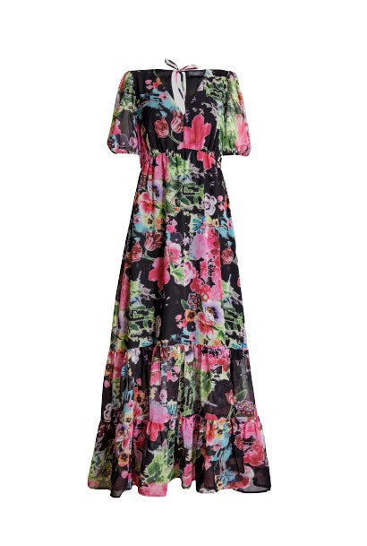 James Lakeland Floral V-neck Midi Dress