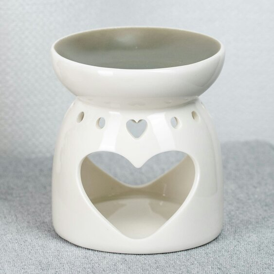 Fosse Living Heart Ceramic Wax Melter - Grey