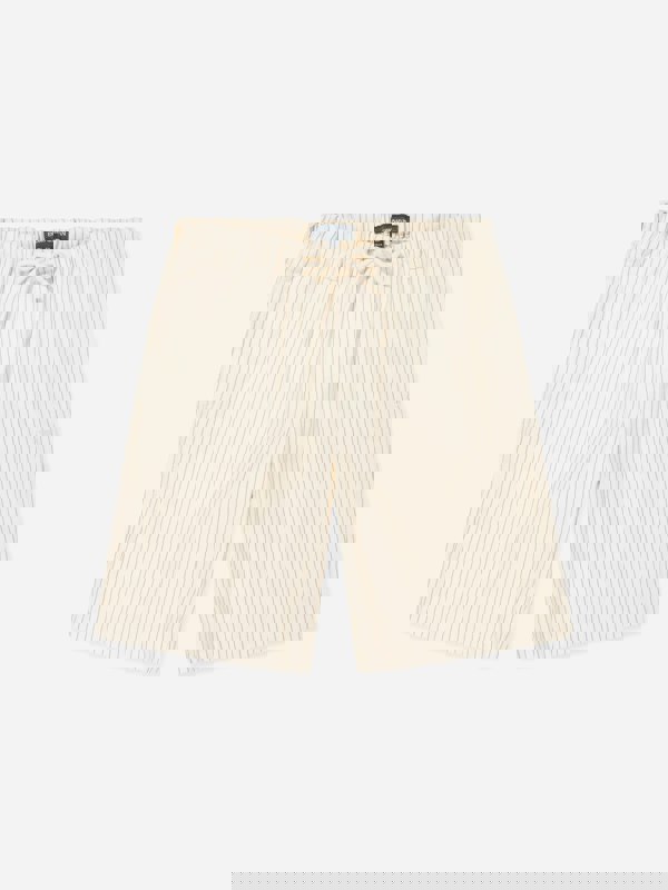 Emporio Armani Boys Striped Linen Shorts in Ivory