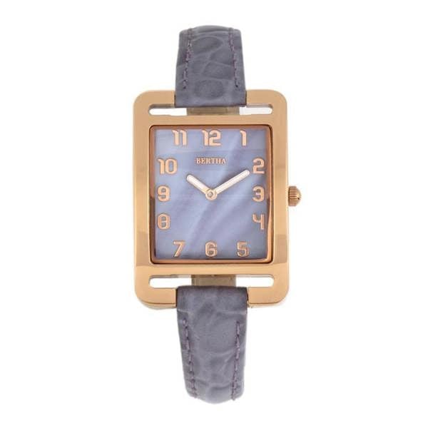 Bertha Marisol Swiss MOP Leather-Band Watch