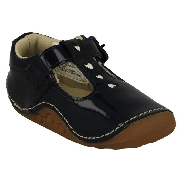 Clarks Girls Clarks Casual Pre Walker Shoes with Heart Detail Tiny Beat T