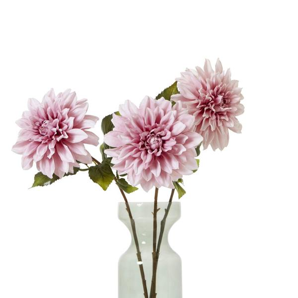 Wyld Haus Set of 3 Artificial Flowers Pink Dahlia Stems