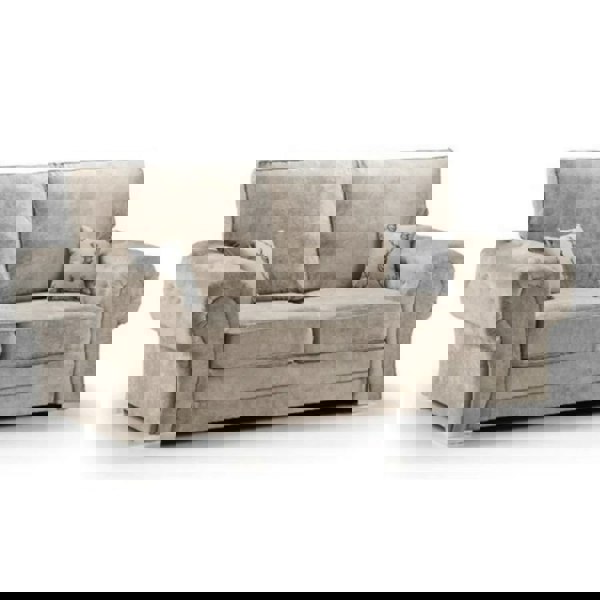 Furnishings For Less Milan Chesterfield Fabric 3 Seater Sofa - Full Back